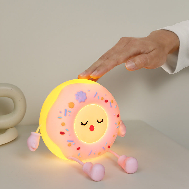 Launische silikonförmige LED-Nachtlicht in Donut-Form mit flexiblen Gliedmaßen