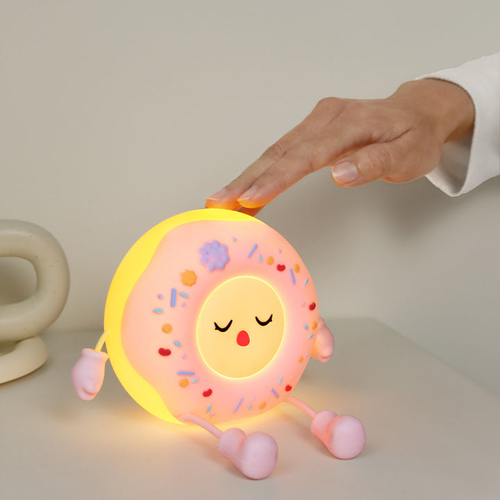 Launische silikonförmige LED-Nachtlicht in Donut-Form mit flexiblen Gliedmaßen