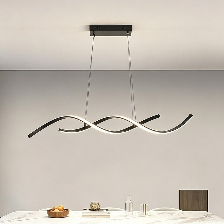 Wellen-inspirierte LED-Pendelleuchte