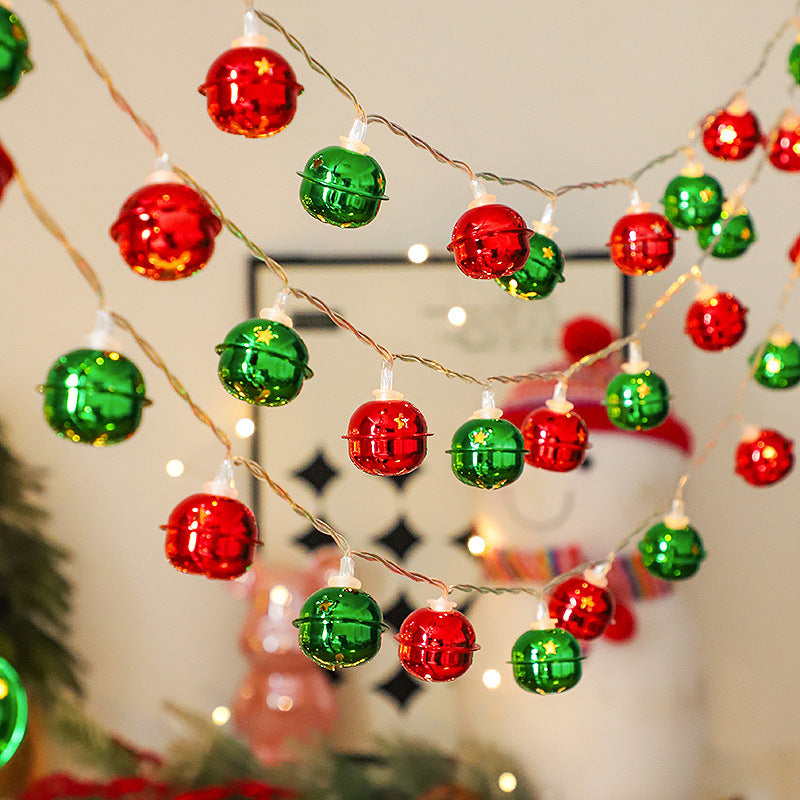 Dekorative Weihnachtsglöckchen-Lichterkette