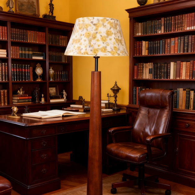 Stylische Blumen Schatten Holz Stehlampe