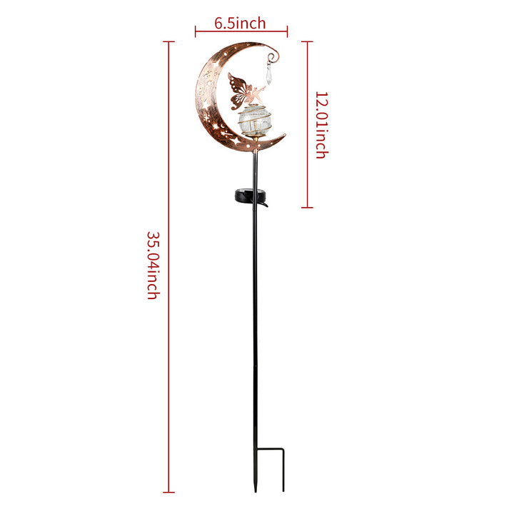 Solarbetriebene Halbmond Gartenstecker Licht