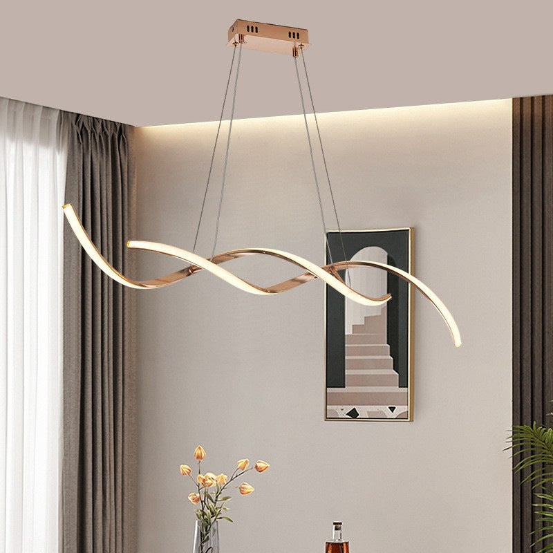 Wellen-inspirierte LED-Pendelleuchte