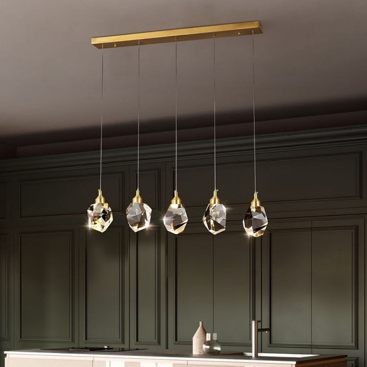 Geometrische Kristallpendelleuchte