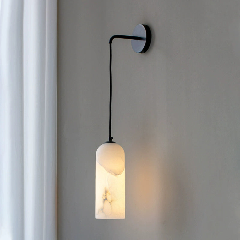 Minimalistische Alabaster Marmor-Effekt Wand Pendelleuchte