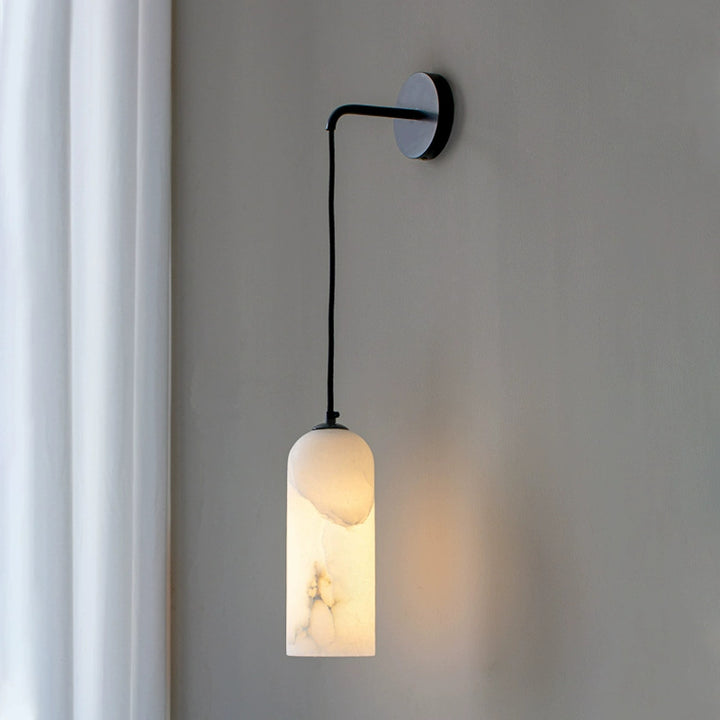 Minimalistische Alabaster Marmor-Effekt Wand Pendelleuchte