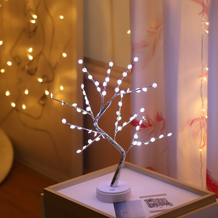 Stern-verzierte LED-Zweig Tischlampe mit warmen mikro dimmbaren Lichtern