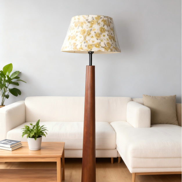 Stylische Blumen Schatten Holz Stehlampe