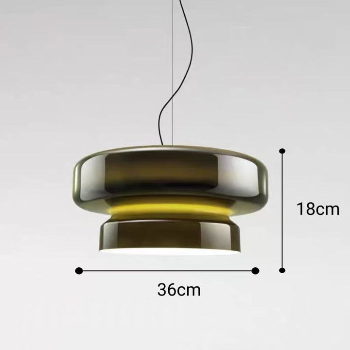 Rauches Glas Pilz Pendelleuchte