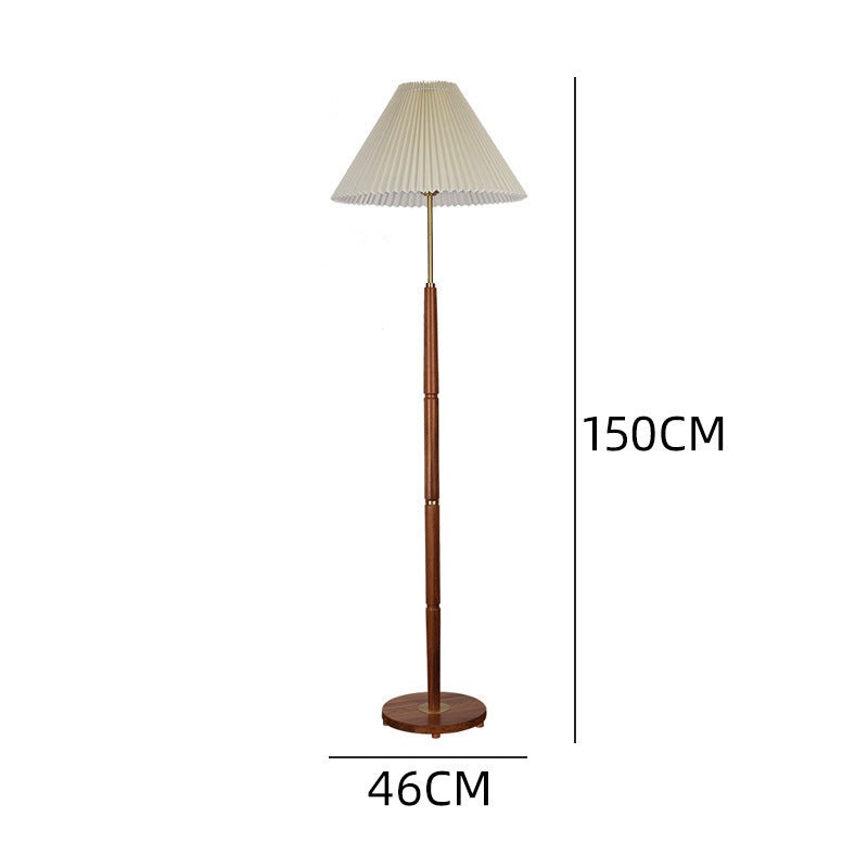 Zeitgenössische Stehlampe mit plissiertem Schirm