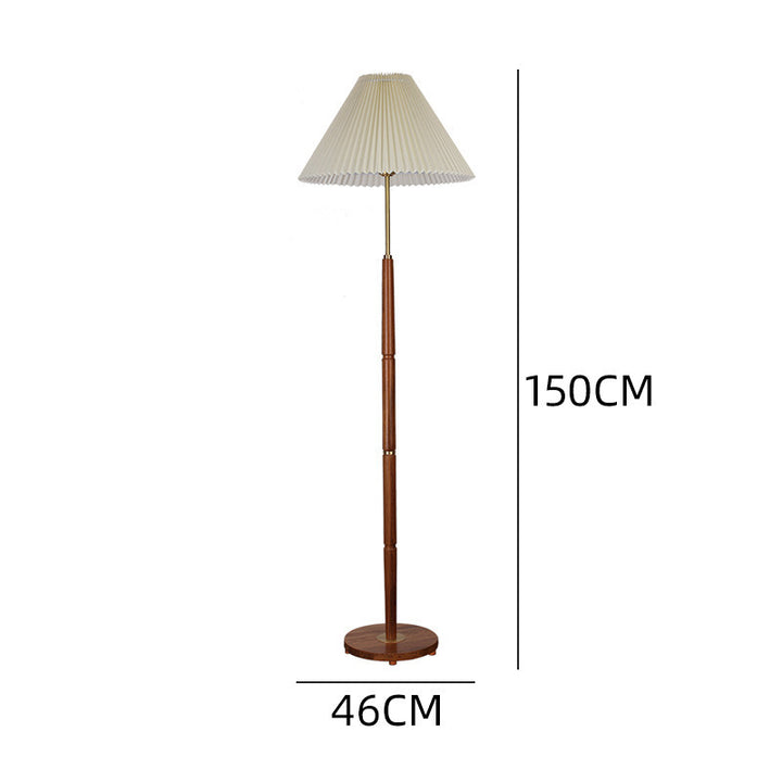 Zeitgenössische Stehlampe mit plissiertem Schirm