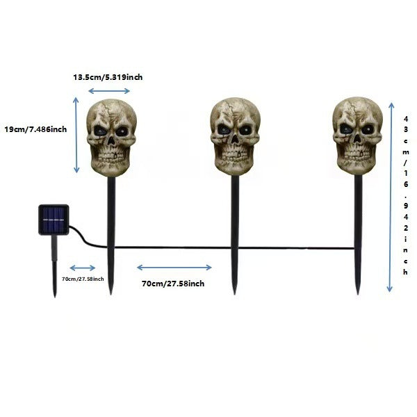 Kreative Skull Gartenlichter