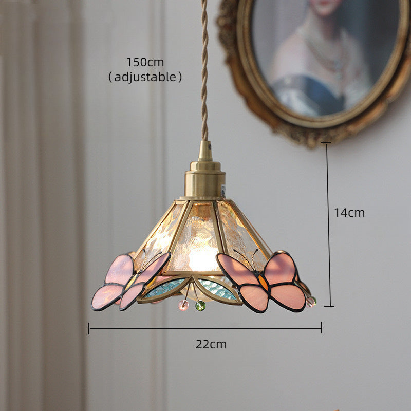 Verstellbare Vintage Glas Pendelleuchte