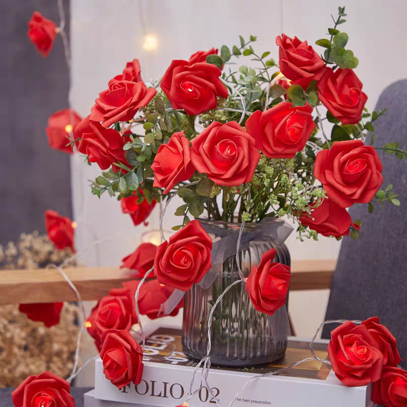 Dekorative Rosen Lichterkette