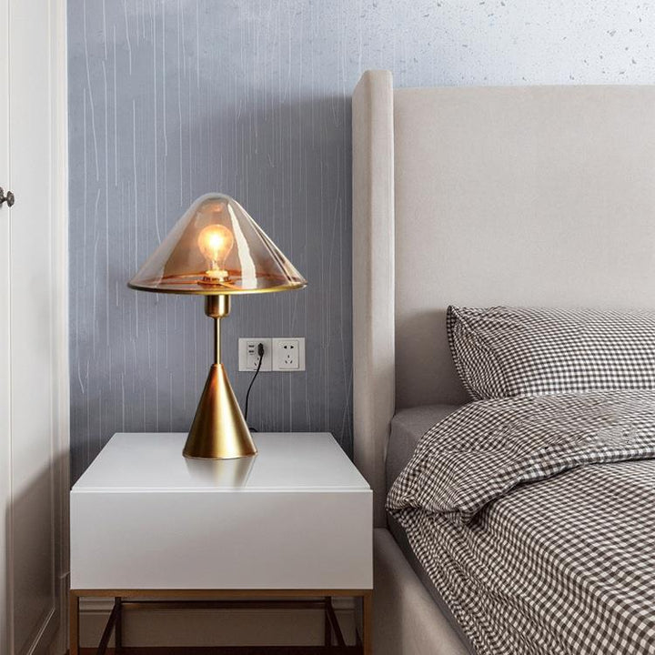 Moderne Glas Kegel Tischlampe