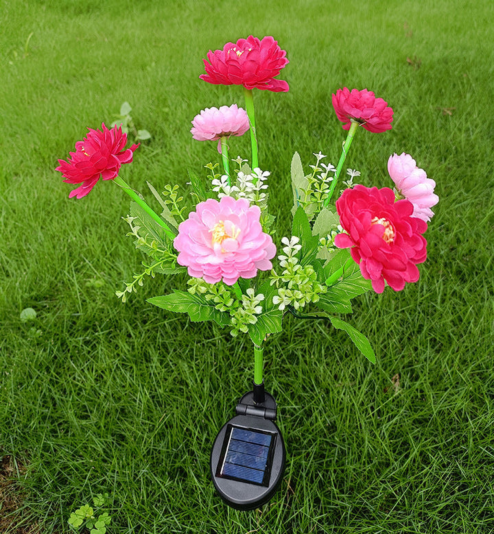 Solar Gartenstecker Künstliche Blume LED Wegdeko