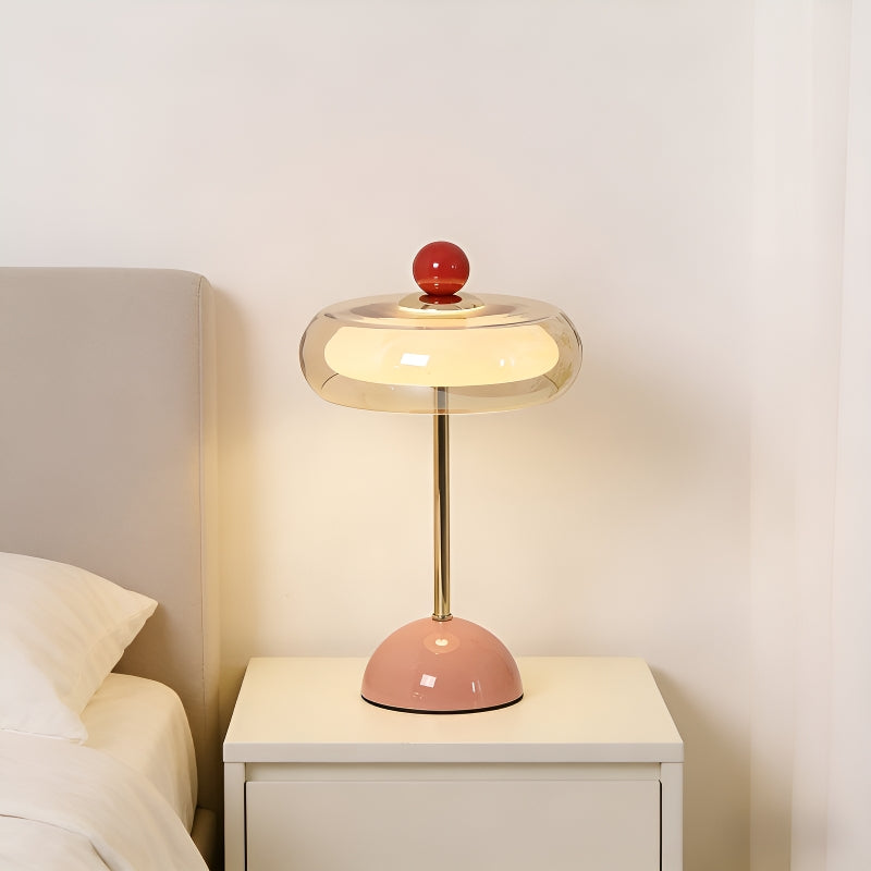 Vintage-inspirierte Glas Tischlampe