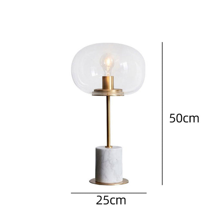Moderne Minimalistische Tischlampe mit Glas-Schirm