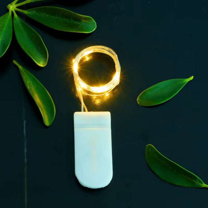 Batteriebetriebene LED Kupferdraht Feenlichter Set mit Steck-Batteriepack
