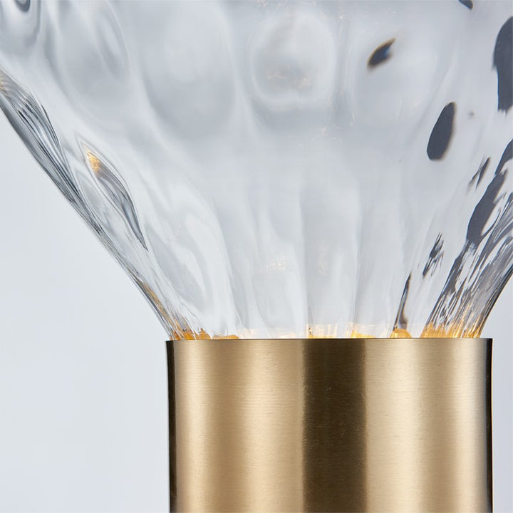 Künstlerische Glastischlampe