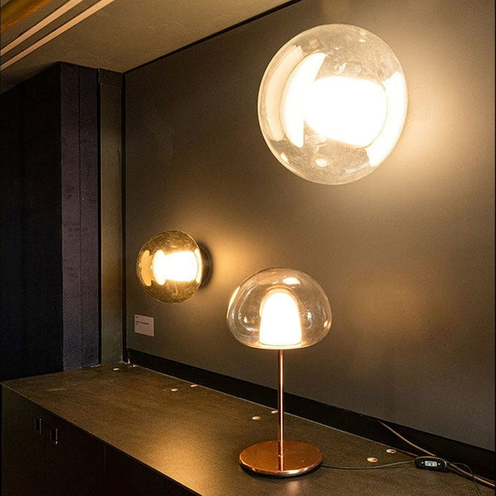 Moderne transparente Glaskerze lampe