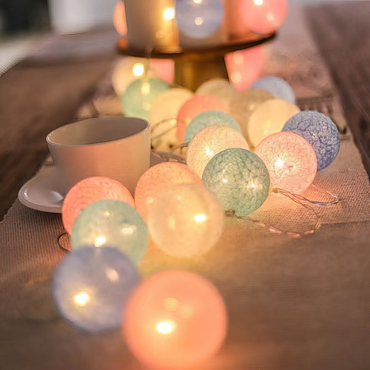 LED Baumwollball Lichterkette Dekorative Innenraum Feenlaternen