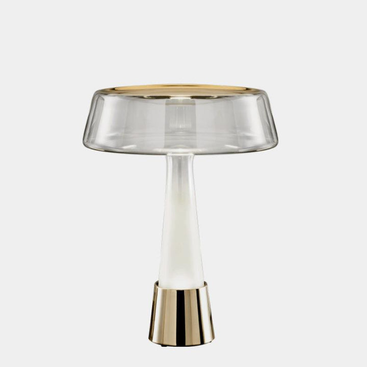 Stilvolle Glas-Tischlampe mit integrierter LED-Beleuchtung