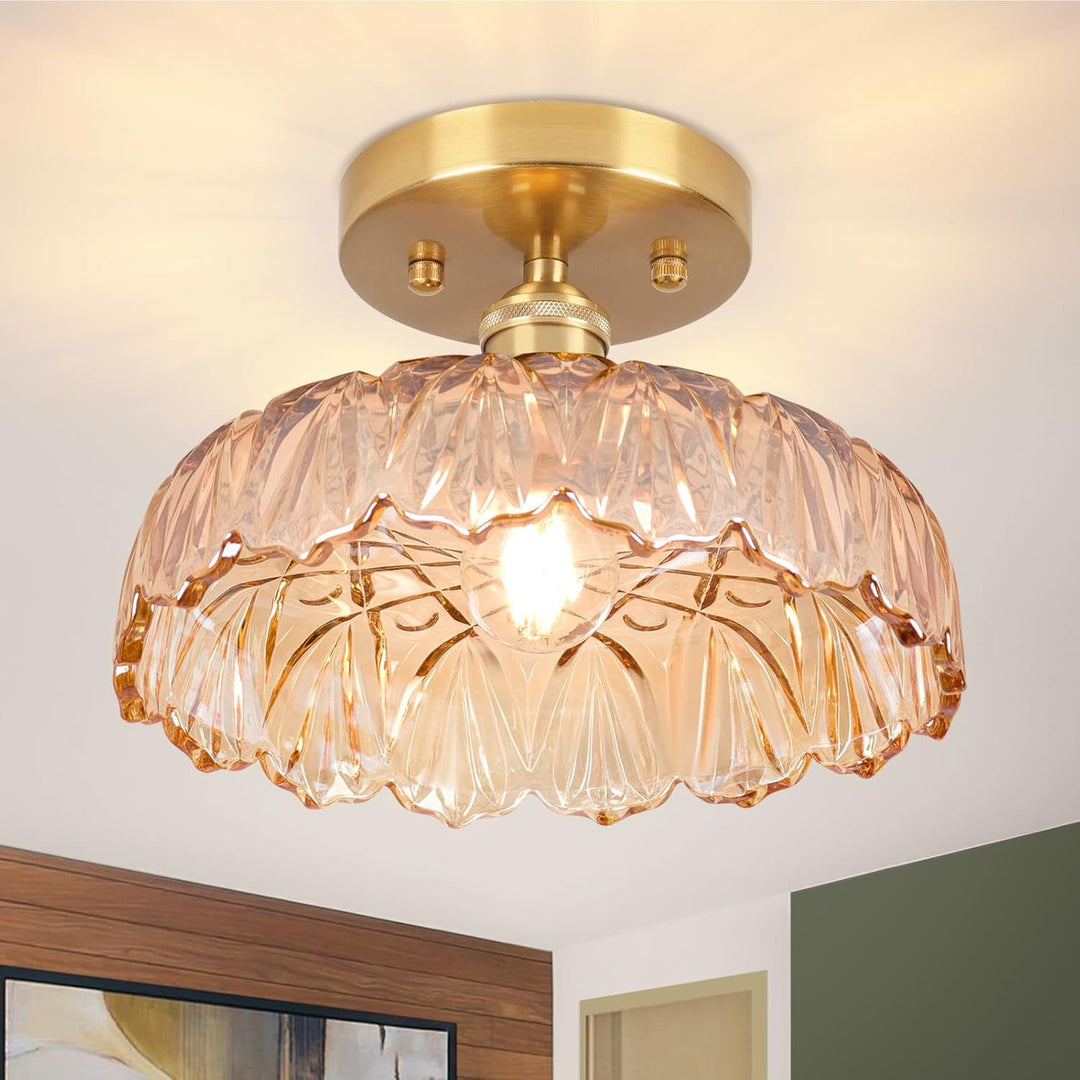 Elegante Glashaube Deckenleuchte