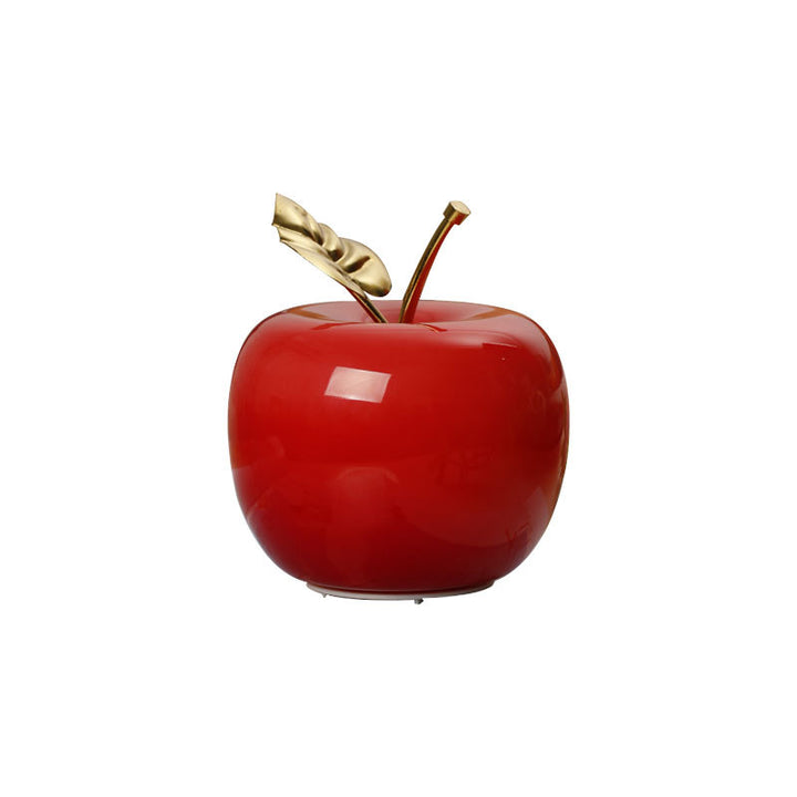 Keramische Apfel Tischlampe mit Messingstab und Metallbasis