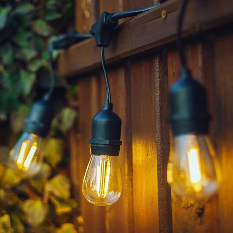 Vintage LED Filament Globe Lichterkette Außenpatio Glühbirne Girlande