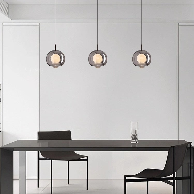 Moderne Glas Kugel Pendelleuchte