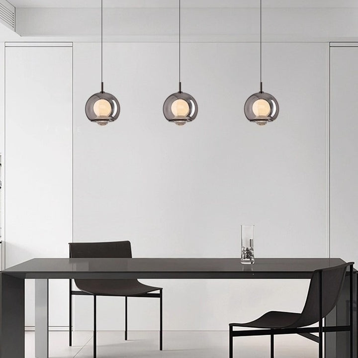 Moderne Glas Kugel Pendelleuchte