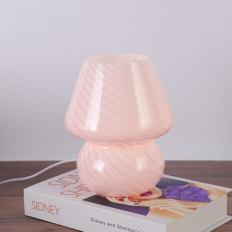 Glas Mosaik Pilz Tischlampe