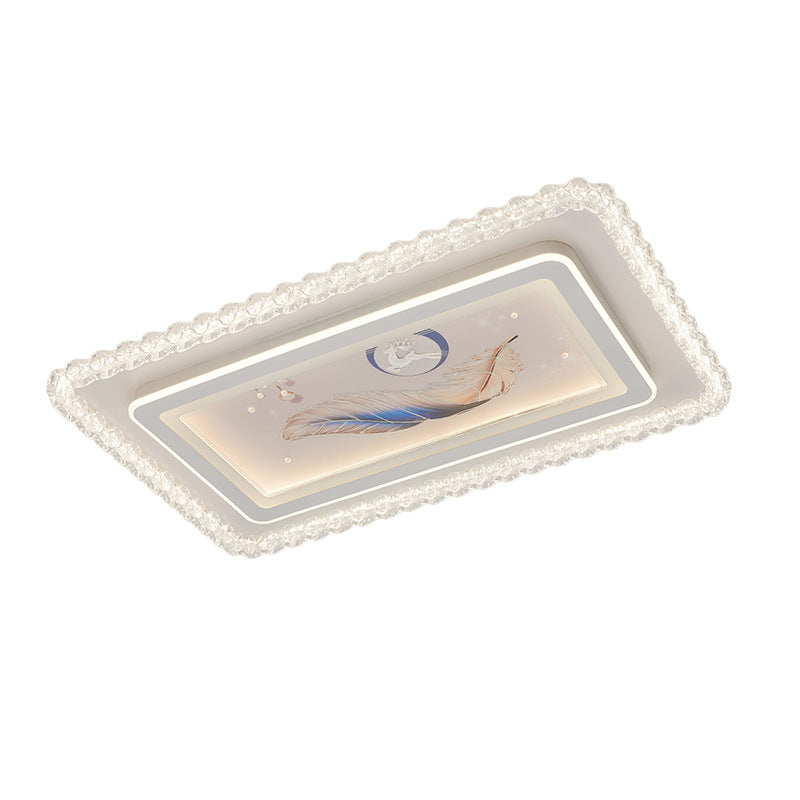Elegante federinspirierte Deckenleuchte