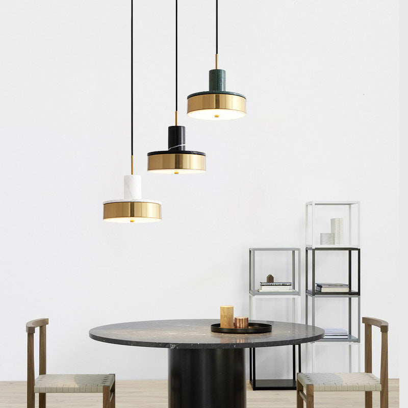 Moderne Marmor und Gold Pendelleuchte