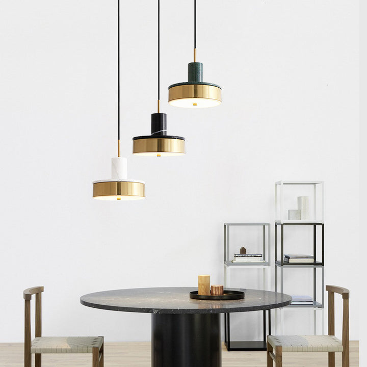 Moderne Marmor und Gold Pendelleuchte
