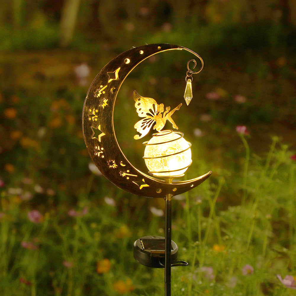 Solarbetriebene Halbmond Gartenstecker Licht