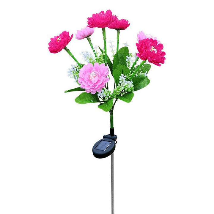 Solar Gartenstecker Künstliche Blume LED Wegdeko