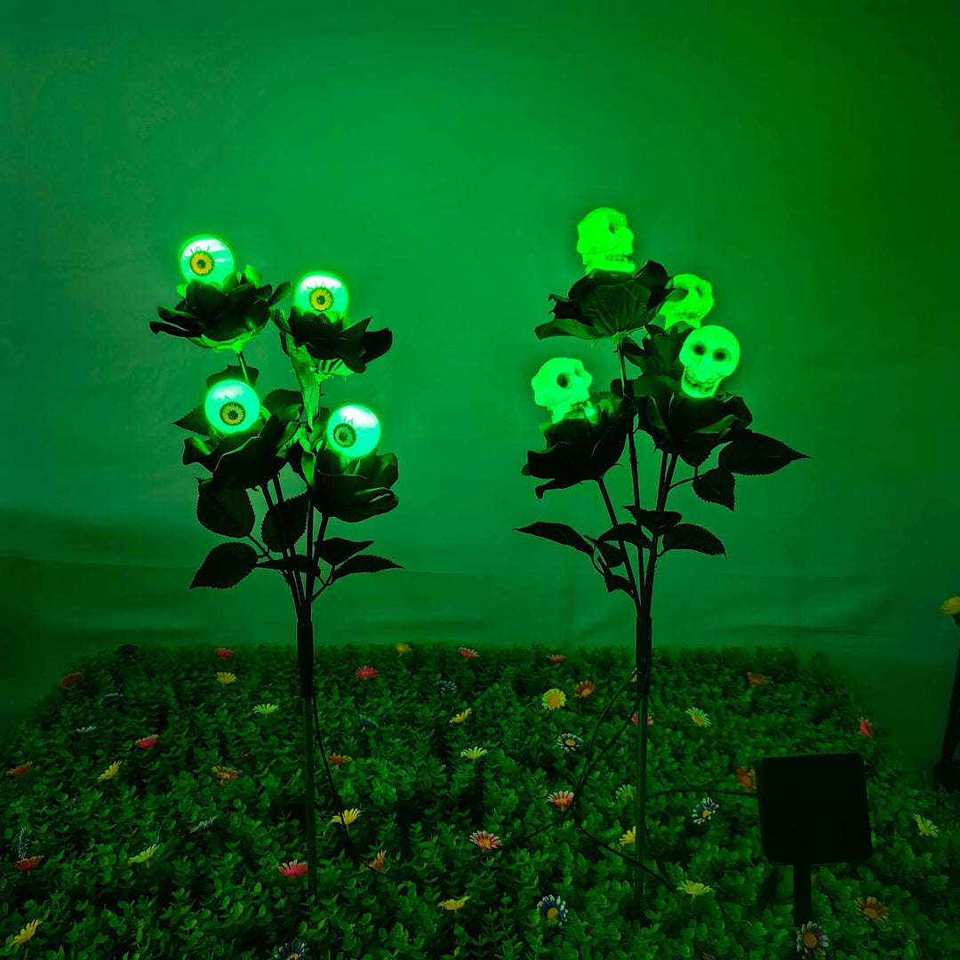 Dekorative LED Skull Rose Licht Gartenstecker