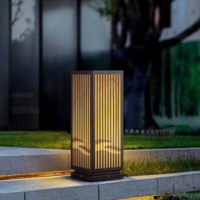 Outdoor Solar Laterne Weglicht mit dekorativen satinierten Glasplatten