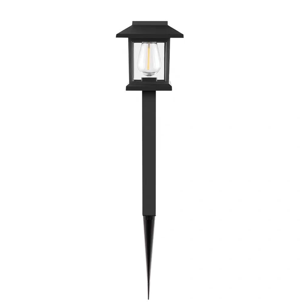 Outdoor Solar LED Gartenstecker Laterne mit Pagoda-Gitter und farbwechselndem Stimmungslicht