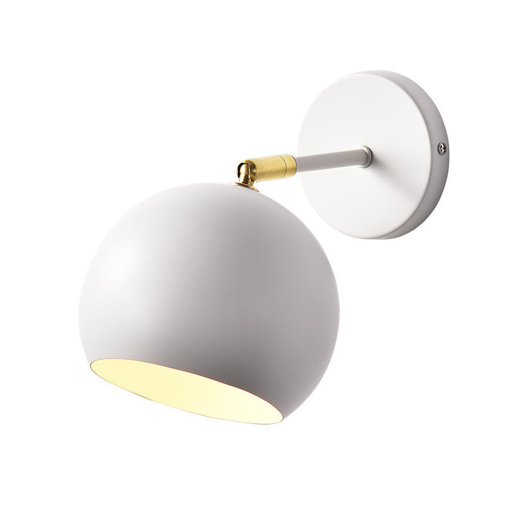Verstellbare matte Metall-Globus-Wandlampe mit Messing-Pivotarm