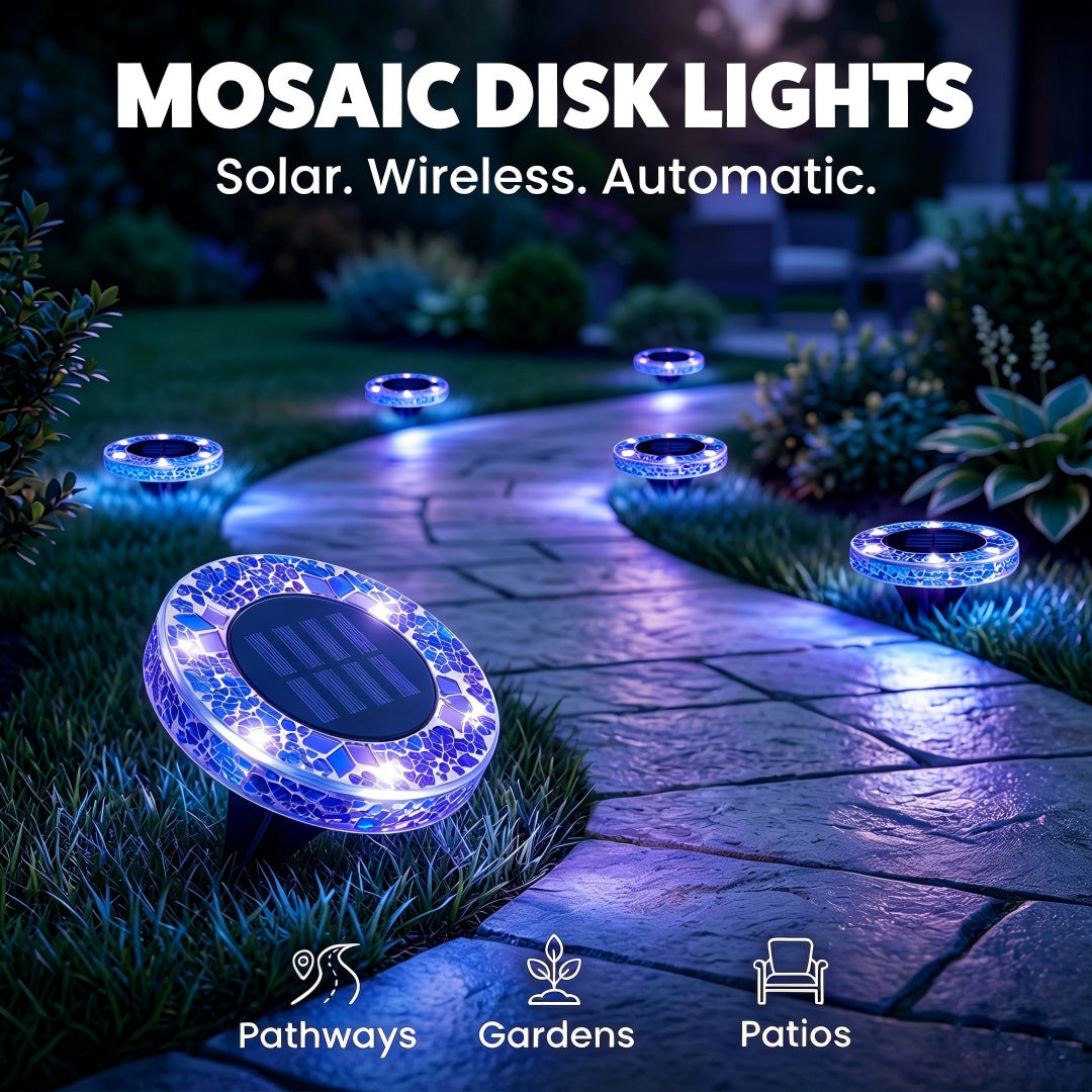 Solar Mosaikglas Gartenweg LED Einsatzlichter