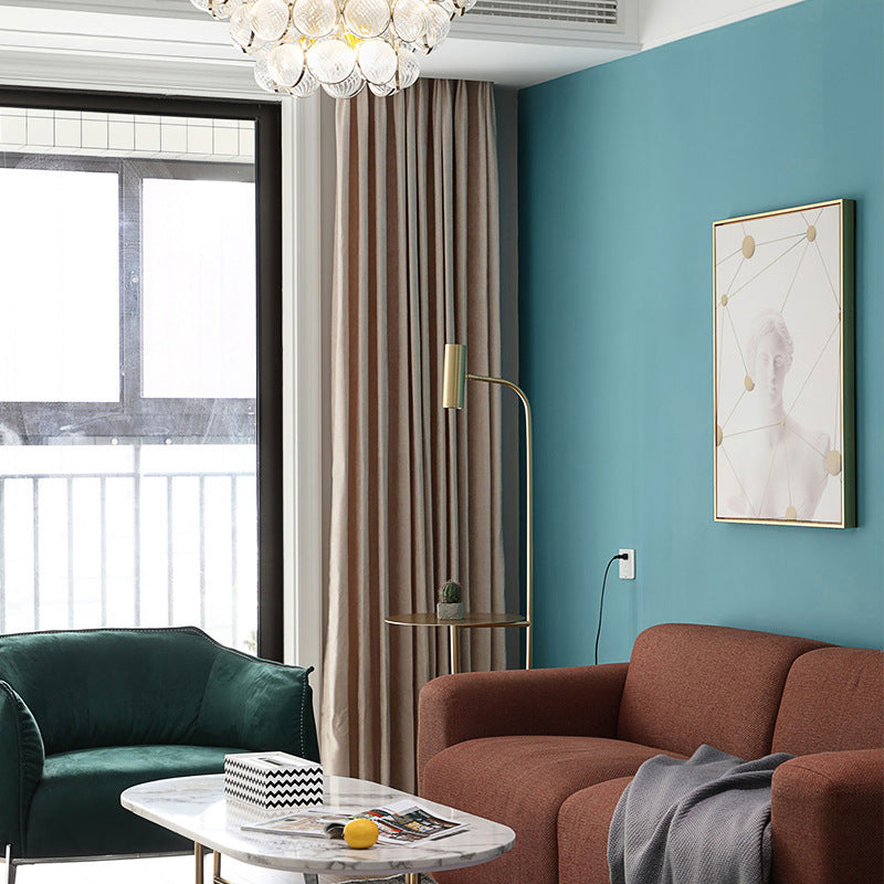 Moderne Marmor-Bodenlampe mit integriertem Beistelltisch