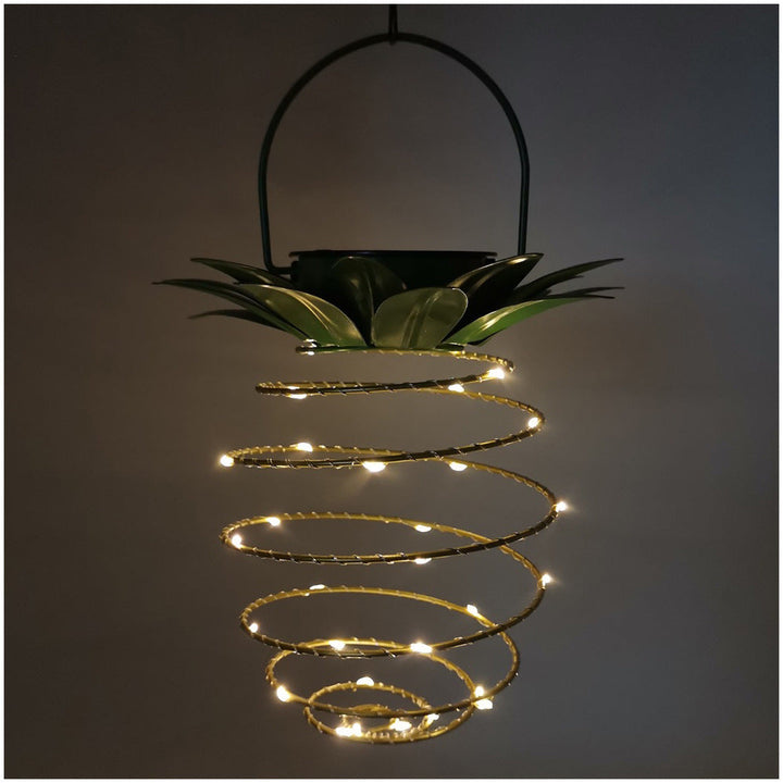Spiral Pendel LED Hängetopflampe mit Faux-Tropenblatt-Oben