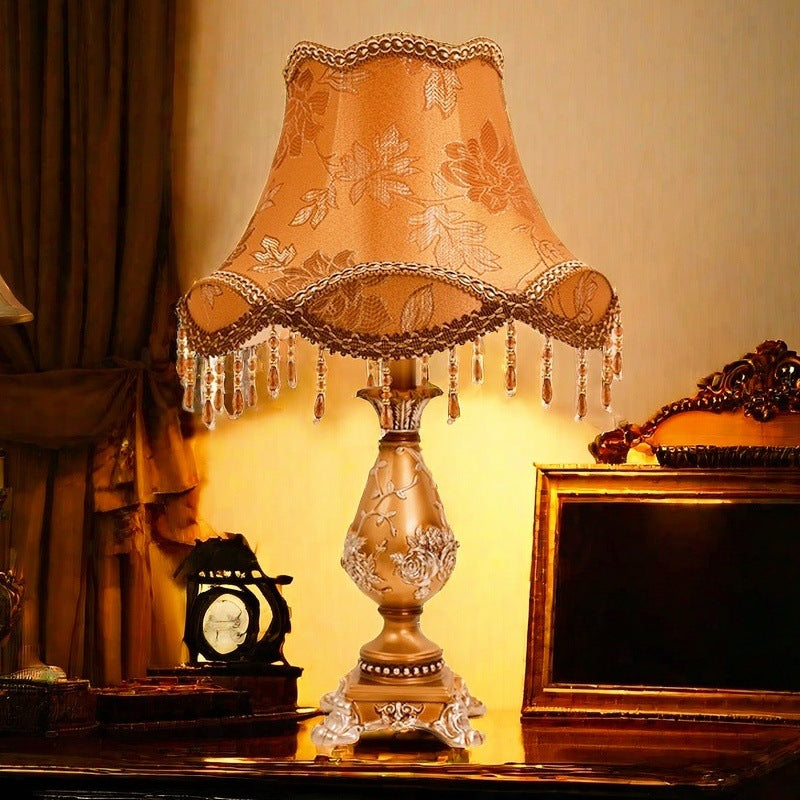 Vintage Floral Tischlampe