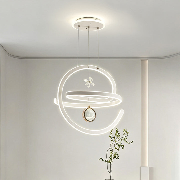 Moderne Spiral-LED-Hängelampe