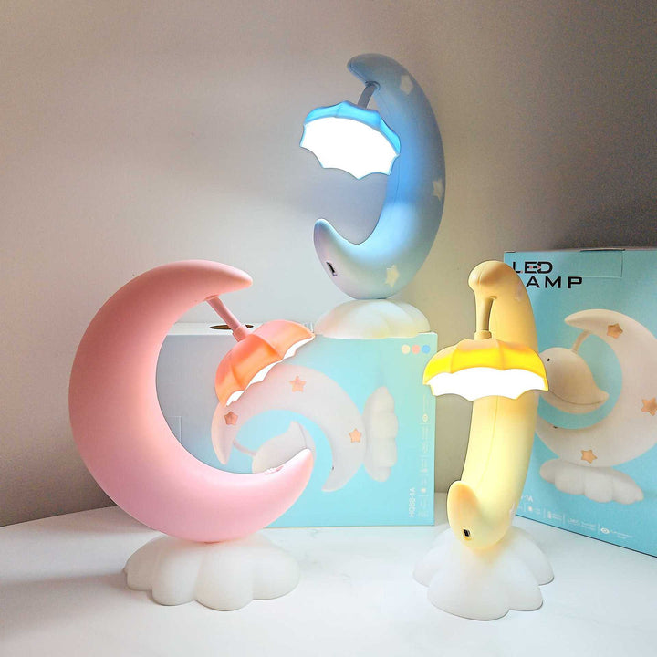 Dekorative Mond- und Wolken-Nachtlicht-Tischlampe für Kinder