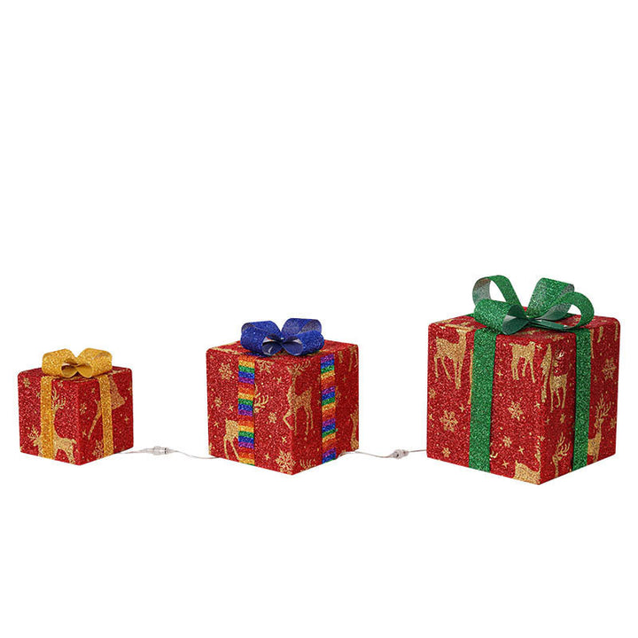 LED-Mesh-Geschenkbox-Set Dekoratives Indoor Ornament