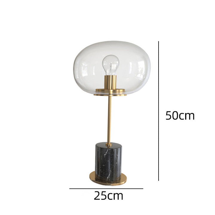 Moderne Minimalistische Tischlampe mit Glas-Schirm